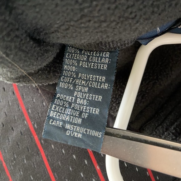 Polo Ralph Lauren Jacket men's Large Fleece Full Zip Packable Hood Bomber Black - Picture 7 of 16